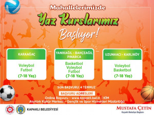 Yaz Kurslarımız Başlıyor